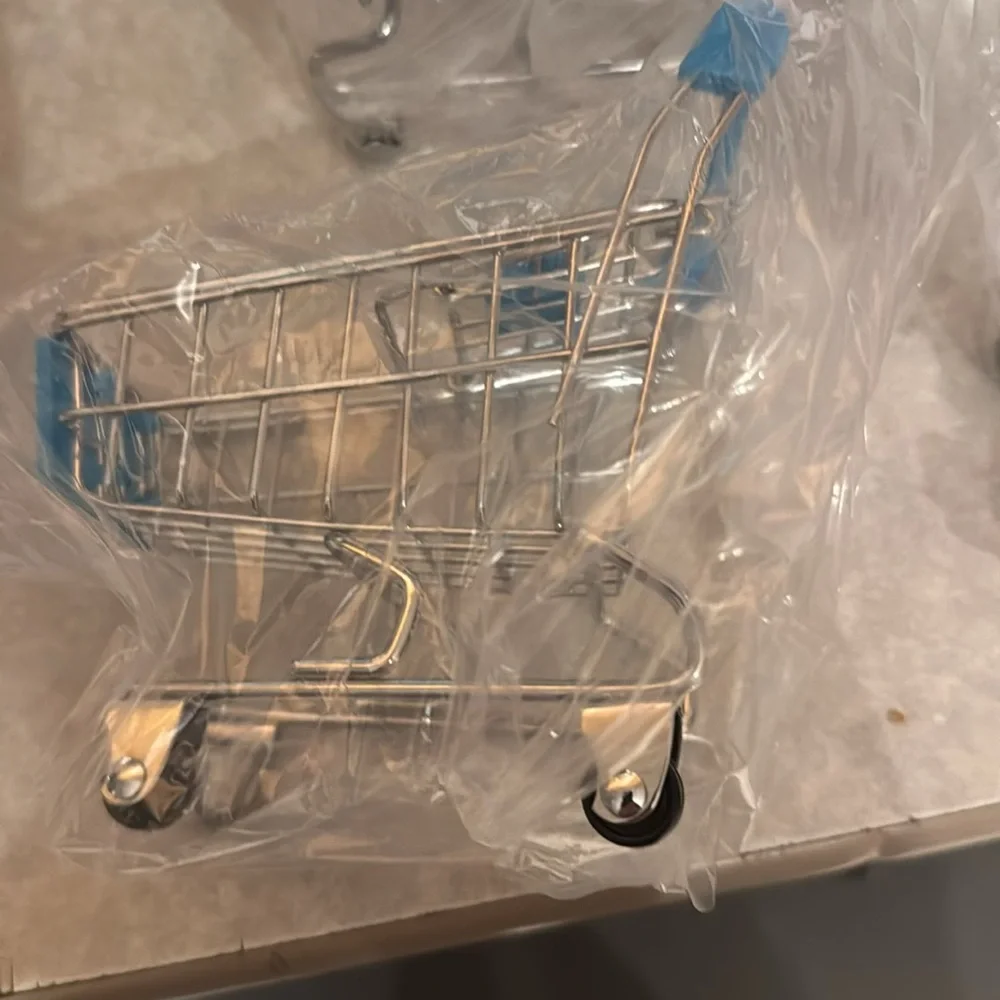 Mini Shopping Cart Party - Multicolor for makeup photo shoot.